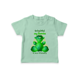 My Ganesha Is Eco - Friendly - Customized TShirt For Kids  - MINT GREEN - 0-5 Months Old (Chest 17")