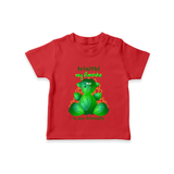 My Ganesha Is Eco - Friendly - Customized TShirt For Kids  - RED - 0-5 Months Old (Chest 17")