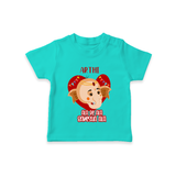 Ala Re Ala Ganesha Ala - Customized TShirt For Kids - TEAL - 0-5 Months Old (Chest 17")