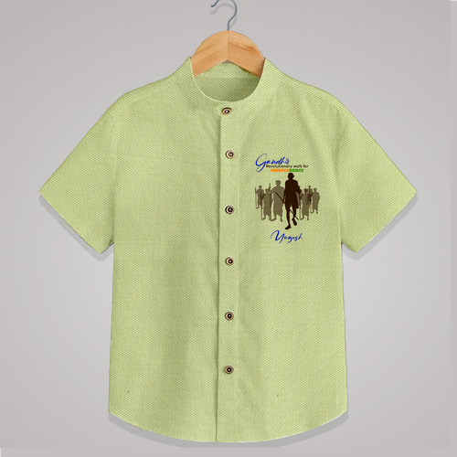 Gandhi's March to Independence - Customized Shirt For Boys