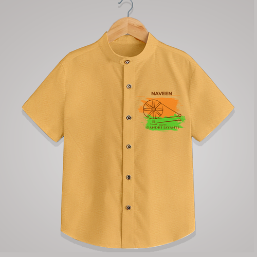 Happy Gandhi jayanti - Customized Shirt For Boys