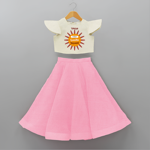 First Gandhi jayanti - Customized Crop Top And Skirt For Kids