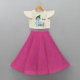 Divine Baby Krishna Customised Frock for kids - FUSCHIA - 6 -9 Months Old (Chest 20") (Frock Waist 20")