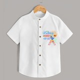 Playful Krishna & Friends Customised Shirt for kids - WHITE - 0 - 6 Months Old (Chest 23")