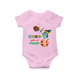 Govinda Aala re! Customized Romper set for kids - BABY PINK - 0 - 3 Months Old (Chest 16")