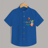 Govinda Aala re! Customised Shirt for kids - COBALT BLUE - 0 - 6 Months Old (Chest 23")