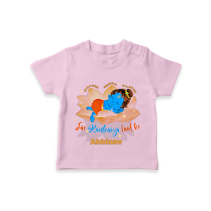 Little Krishna Sleeping On Lotus Customised TShirt set for kids