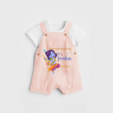 Mukunda Mukunda Customised Dungaree set for kids - PEACH - 0 - 5 Months Old (Chest 18")