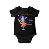 Mukunda Mukunda Customized Romper set for kids - BLACK - 0 - 3 Months Old (Chest 16")