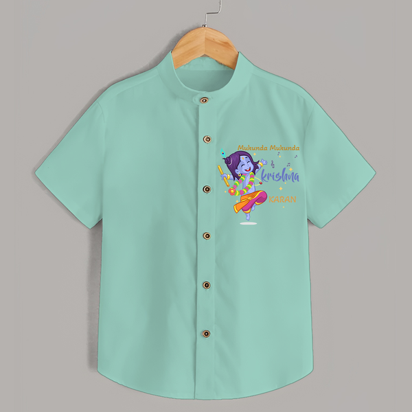 Mukunda Mukunda Customised Shirt for kids - ARCTIC BLUE - 0 - 6 Months Old (Chest 23")