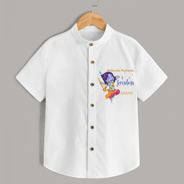 Mukunda Mukunda Customised Shirt for kids - WHITE - 0 - 6 Months Old (Chest 23")
