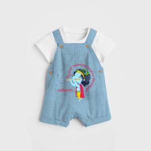 Flute-Playing Krishna Customised Dungaree set for kids