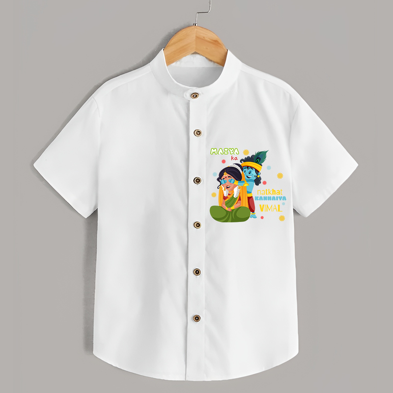 Little Krishna Customised Shirt for kids - WHITE - 0 - 6 Months Old (Chest 23")