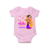 Little Radha Customized Romper set for kids - BABY PINK - 0 - 3 Months Old (Chest 16")