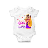 Little Radha Customized Romper set for kids - WHITE - 0 - 3 Months Old (Chest 16")