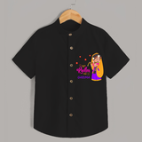 Little Radha Customised Shirt for kids - BLACK - 0 - 6 Months Old (Chest 23")