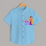 Little Radha Customised Shirt for kids - SKY BLUE - 0 - 6 Months Old (Chest 23")