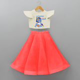 Cutest Kanna Customised Frock for kids - RED - 6 -9 Months Old (Chest 20") (Frock Waist 20")