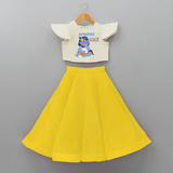 Cutest Kanna Customised Frock for kids - YELLOW - 6 -9 Months Old (Chest 20") (Frock Waist 20")