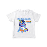 Cutest Kanna Customised TShirt set for kids - WHITE - 0-5 Months Old (Chest 17")