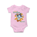 Cute Little Krishna Customized Romper set for kids - BABY PINK - 0 - 3 Months Old (Chest 16")