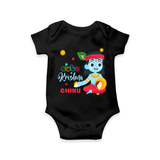 Cute Krishna Customized Romper set for kids - BLACK - 0 - 3 Months Old (Chest 16")