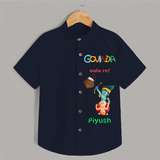 Govinda Aala re! - Customised Shirt for kids - NAVY BLUE - 0 - 6 Months Old (Chest 23")