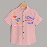 Jai Kanhaiya Laal Ki - Customised Shirt for kids - PEACH - 0 - 6 Months Old (Chest 23")