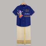 Mukunda Mukunda - Customised Shirt And Dhoti for kids - MIDNIGHT BLUE - 0 - 6 Months Old (Chest-23") (Dhoti length-14")