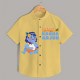 Cutest Kanna Customised Shirt for kids - YELLOW - 0 - 6 Months Old (Chest 23")