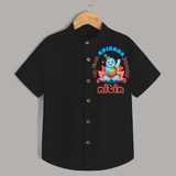 My First Krishna Jayanthi Customised Shirt for kids - BLACK - 0 - 6 Months Old (Chest 23")