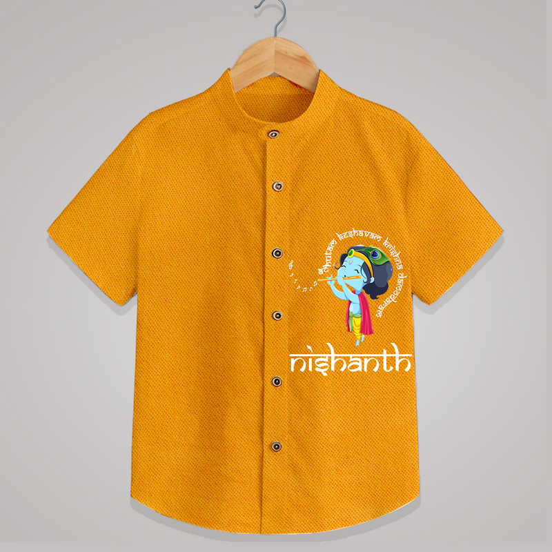 Flute-Playing Krishna - Customised Shirt for kids