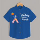 Jai Kanhaiya Laal Ki - Customised Shirt for kids - COBALT BLUE - 0 - 6 Months Old (Chest 23")