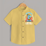 My First Krishna Jayanthi Customised Shirt for kids - YELLOW - 0 - 6 Months Old (Chest 23")