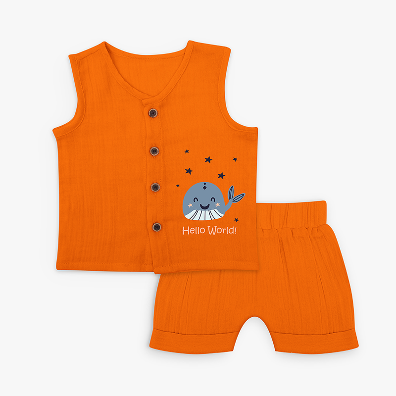 Hello World Whale Baby Jabla Set - HALLOWEEN - 0 - 3 Months Old (Chest 9.8")