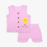 Hi! I'm New Balloon Baby - Cute Newborn Jabla Set - LAVENDER ROSE - 0 - 3 Months Old (Chest 9.8")