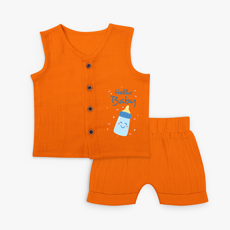 Hello Baby Blue Bottle - Cute Newborn Jabla Set - HALLOWEEN - 0 - 3 Months Old (Chest 9.8")