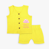 Welcome to the World Pink Cloud Jabla Set - YELLOW - 0 - 3 Months Old (Chest 9.8")