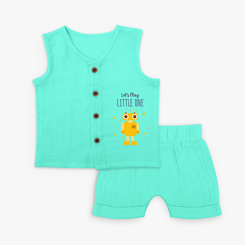 Let's Play Little Robot Baby Jabla Set - AQUA GREEN - 0 - 3 Months Old (Chest 9.8")