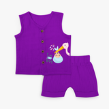 I'm a Boy - Newborn Jabla Set - ROYAL PURPLE - 0 - 3 Months Old (Chest 9.8")