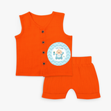 Hi! I'm a Boy - Newborn Jabla Set - TANGERINE - 0 - 3 Months Old (Chest 9.8")