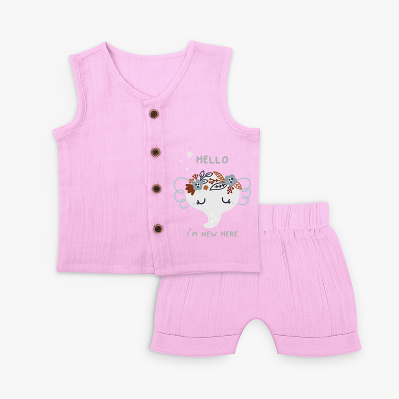 Hello New Here Floral Baby Jabla Set - LAVENDER ROSE - 0 - 3 Months Old (Chest 9.8")