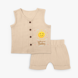 Welcome Baby Sunburst - Cute Newborn Jabla Set - CREAM - 0 - 3 Months Old (Chest 9.8")