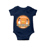 I Love Pookolam - Customized Romper For Girls - NAVY BLUE - 0 - 3 Months Old (Chest 16")