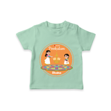 I Love Pookolam - Customized TShirt For Girls - MINT GREEN - 0-5 Months Old (Chest 17")