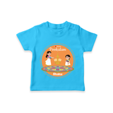 I Love Pookolam - Customized TShirt For Girls - SKY BLUE - 0-5 Months Old (Chest 17")