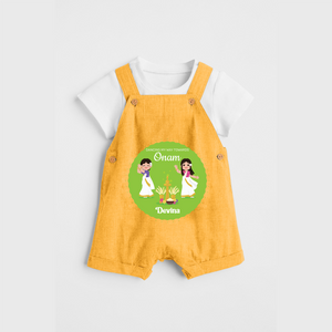 Dancing My Way Towards Onam - Customized Dungaree Set For Girls