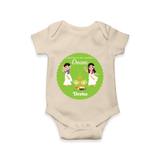 Dancing My Way Towards Onam - Customized Romper For Girls - IVORY - 0 - 3 Months Old (Chest 16")