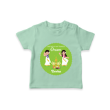 Dancing My Way Towards Onam - Customized TShirt For Girls - MINT GREEN - 0-5 Months Old (Chest 17")