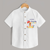 Hail The Great King Mahabali - Customized Shirt For Kids - WHITE - 0 - 6 Months Old (Chest 23")